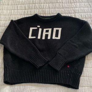Clare V black ciao sweater sz S